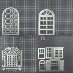 Window Metal Cutting Dies Stencils DIY Scrapbooking Decorative Embossing Handcraft Template