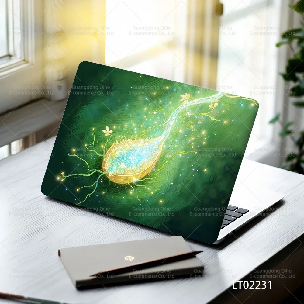 2 stuks verwijderbare bloemstickers voor laptop PVC esthetische stickers zelfklevende peel off geen residu tablethuid macbook skin