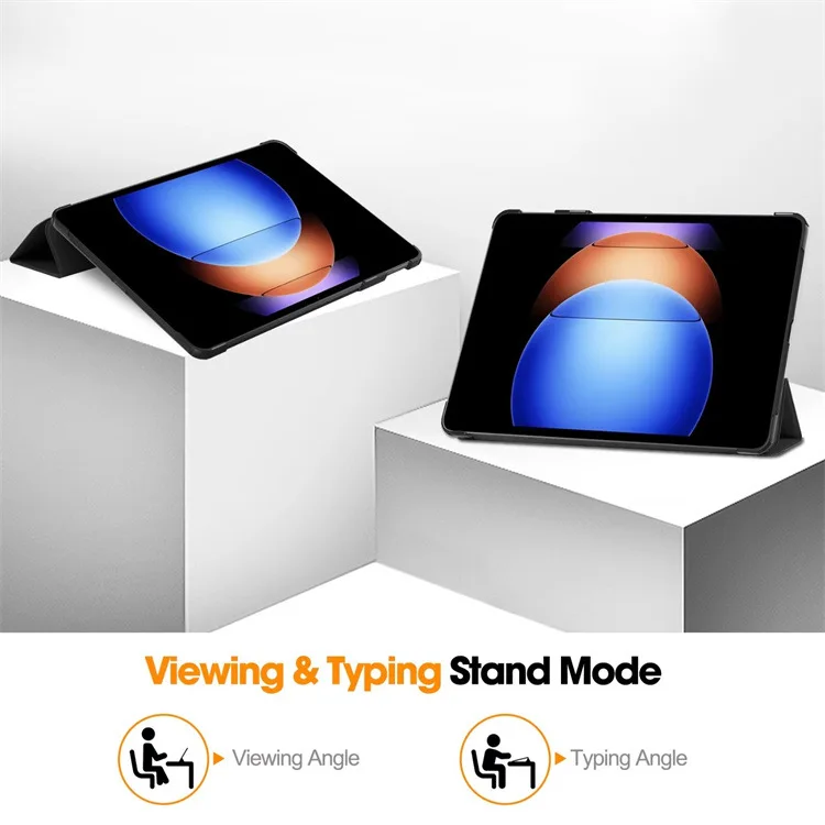 Flip-Hülle für Xiaomi Pad 6s Pro 12,4 Zoll mit Dreifach-Faltständer, Auto-Wach-/Schlaf-Funktion, Stoßfeste PU-Leder-Abdeckung – Detail 3
