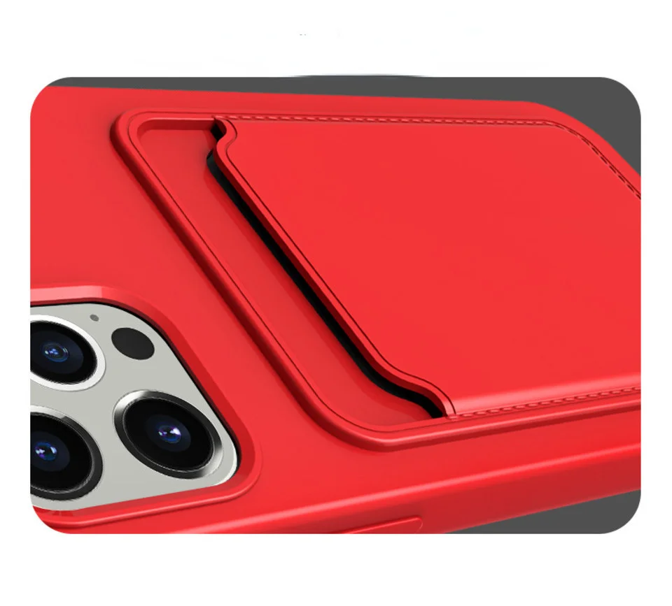 Handy hülle für iPhone 16 Pro Max Hülle iPhone 12 Mini TPU gefrostete weiche Schutzhülle iPhone 14 Karten tasche 15 plus – Detail 8