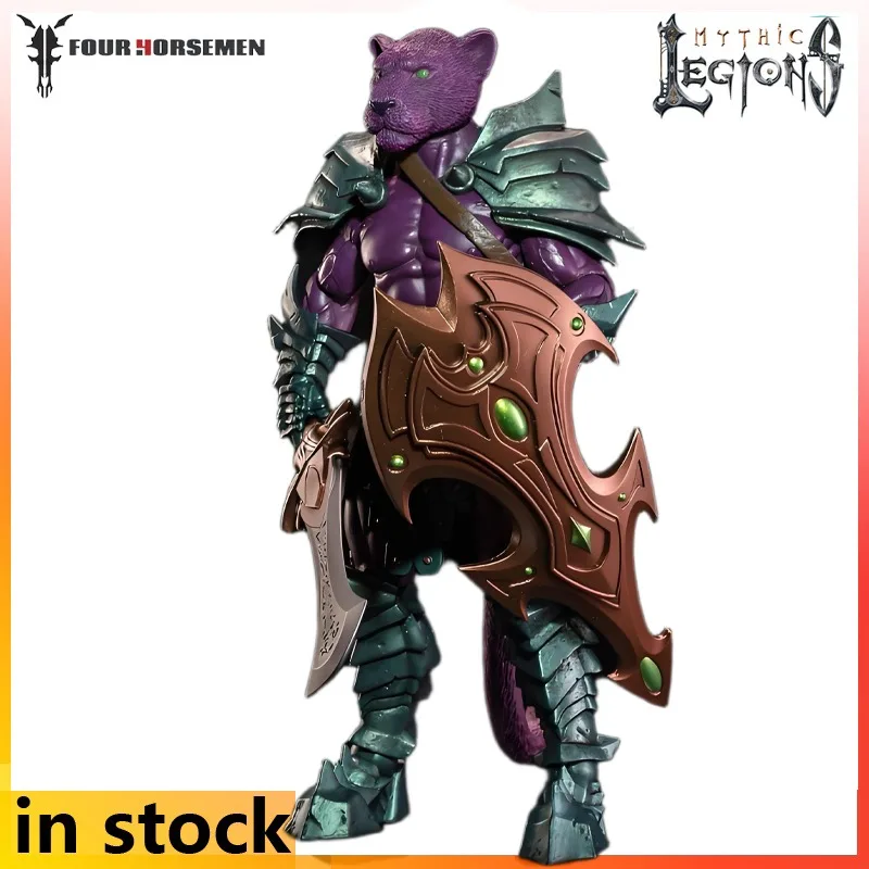 

Four Horsemen Studios Genuine Mythic Legions Series Purple Leopard Popolo Collectibles of Movable Finished Product Models