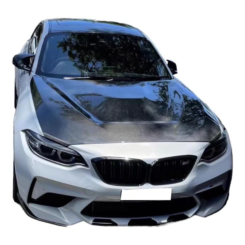 GTS Style Car Hoods Carbon Fiber Front Engine Hood Bonnet for M2 M2C F87 2 Series F22