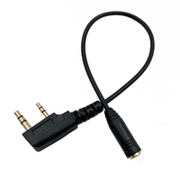 Retail! 2 Pin K1 to 3.5MM Female Audio Phone Earphone Transfer Cable for UV5R 888S Radio