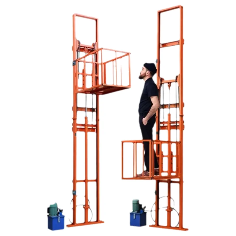 

Customizable Electric Hydraulic Lift Platform Freight Elevator Household Warehouse Factory Rail Type