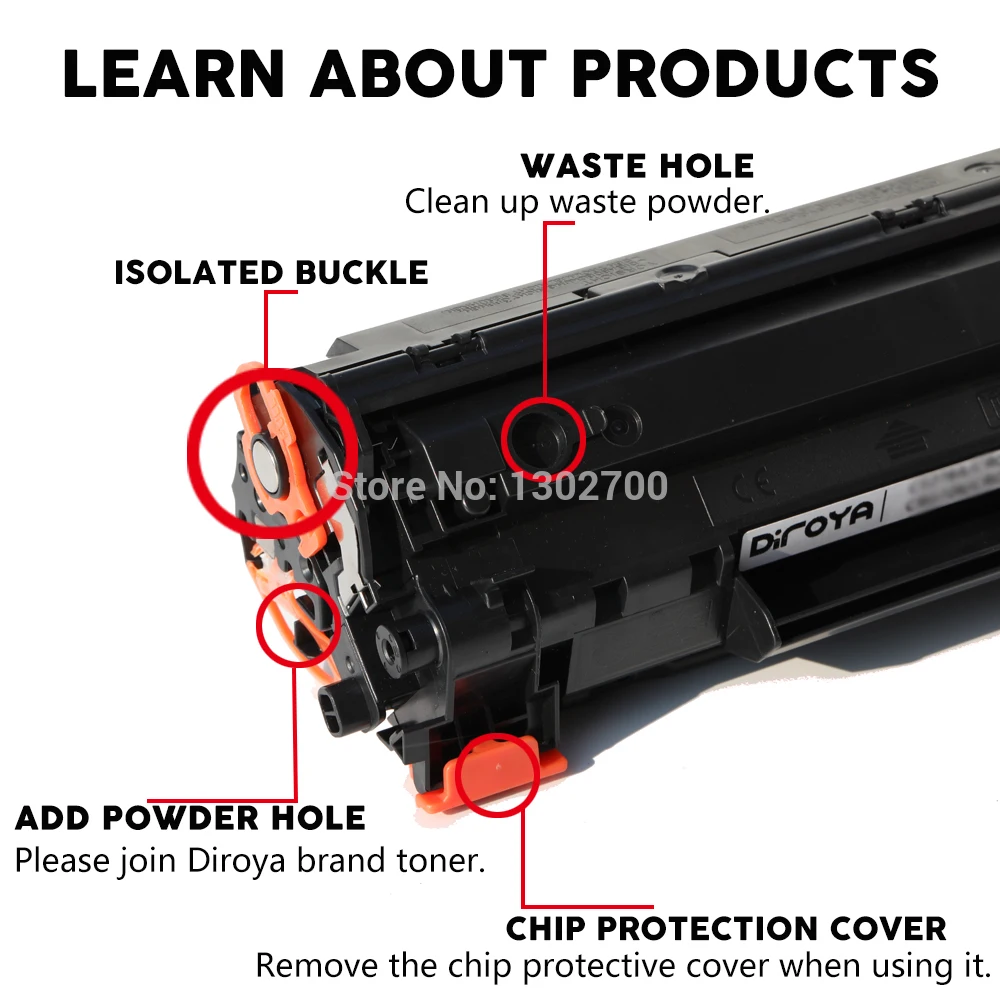 CE285A 85A CE 285A CE285 285 A Toner Cartridge for HP LaserJet P1102 P1102W M1130 M1132 M1134 M1212 M1214 M1217 M1219nf Powder