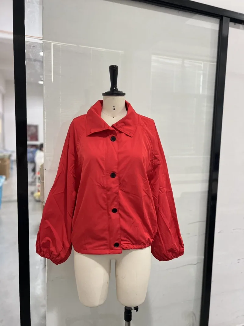 سترات منفوخة صلبة غير رسمية بياقة واقفة وأكمام طويلة وسحاب واحد الصدر معاطف فضفاضة ملابس خروج نسائية عصرية ملابس خارجية