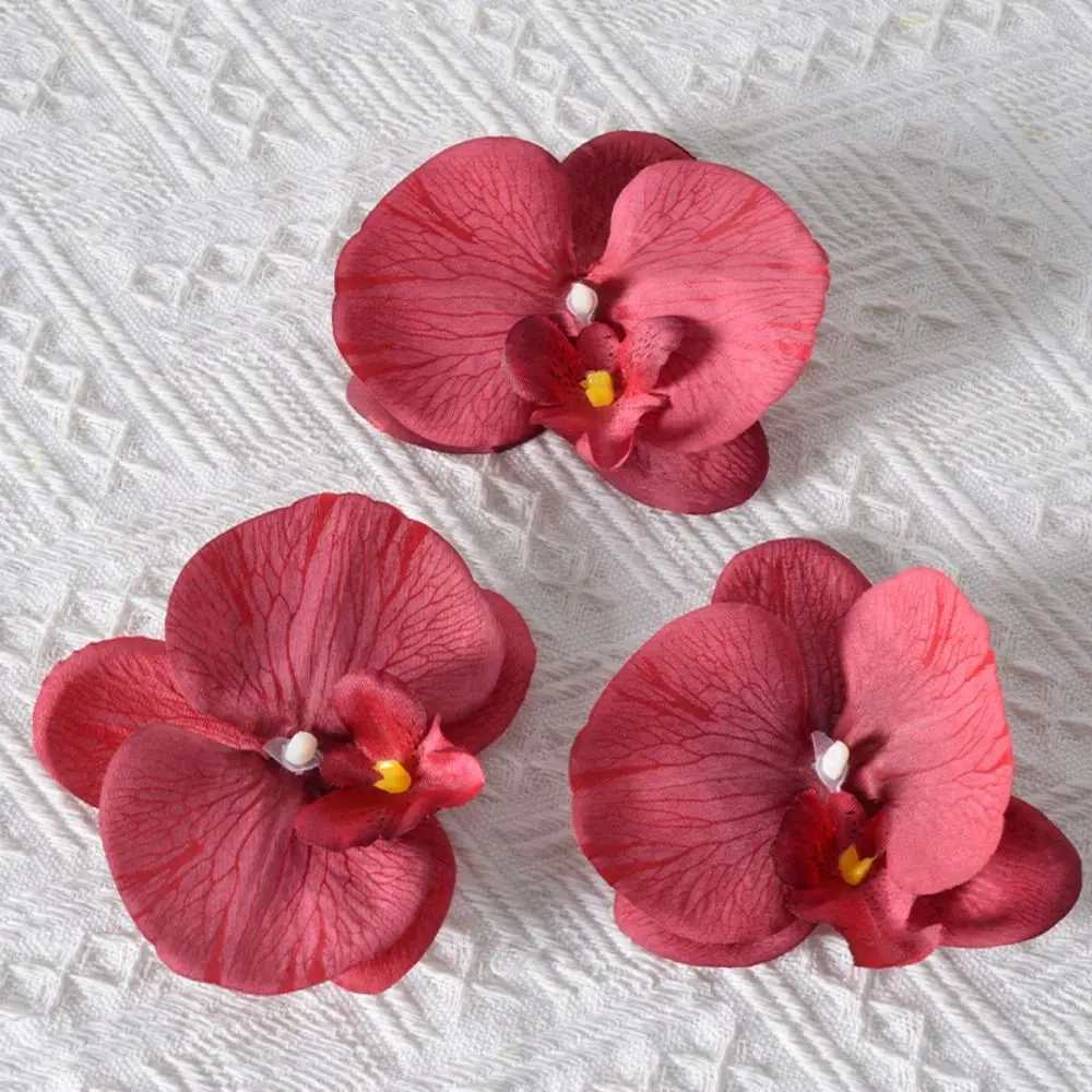Brooch DIY Jewelry Making Craft Simulated Flower Headdress Hairpin Butterfly Orchid Flower Handmade Accessories Decoration Women