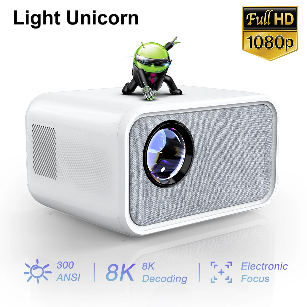 

Light Unicorn X9 Full HD 1080P LED 4K Projector Android 6500 Lumens 5G Wifi Portable Videoprojector Home Cinema Smart TV Beam