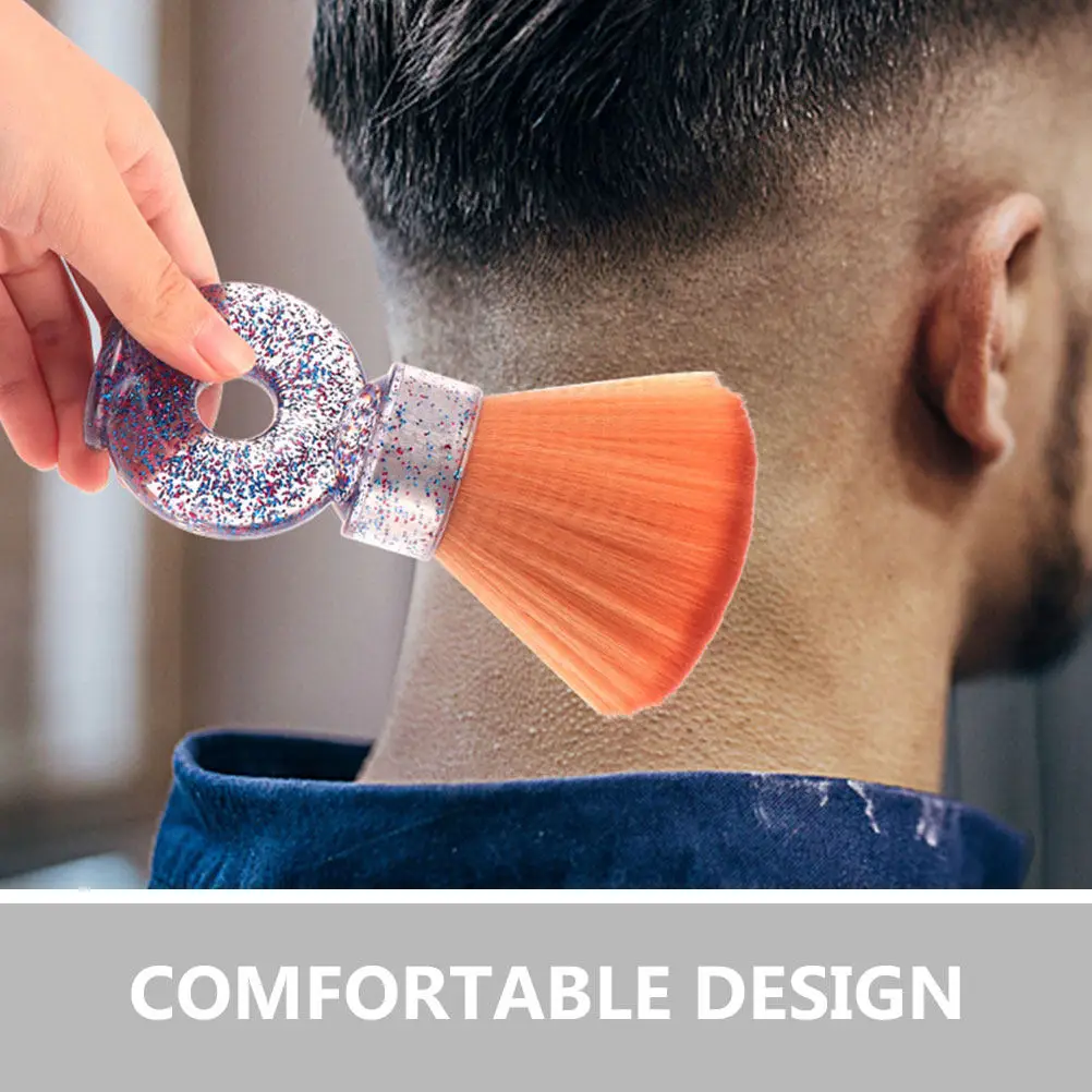 

Щетка-дустер для парикмахеров, для удаления волос с шеи, с маленькой ручкой, легко моется, для уборки волос после стрижки