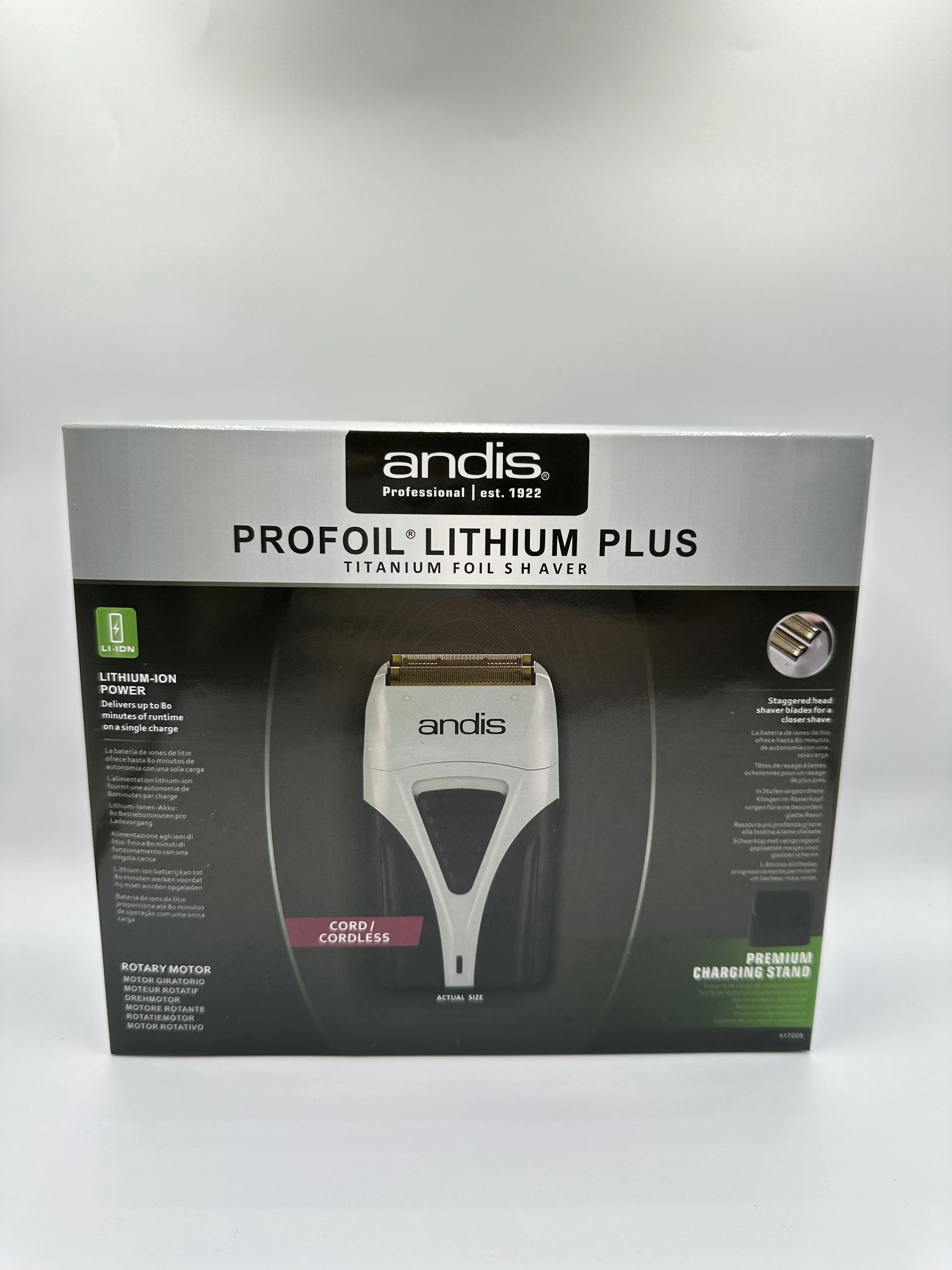 Original ANDIS Profoil Lithium Plus 17205 barber hair cleaning electric shaver for men razor bald hair clipper supplies American