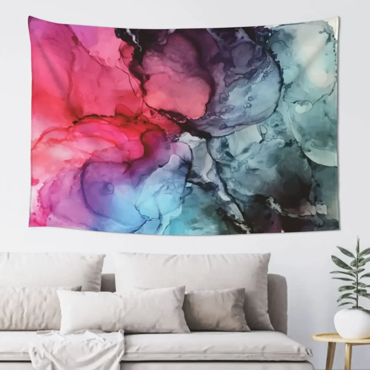 

Darkness to Light - Mixed Media Painting Tapestry Cute Room Things Decoration For Bedroom Decoration Home Tapestry