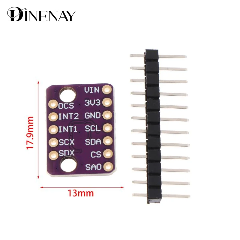 Picture 7: 1/2/3Pcs GY-BMI160 Module 6DOF6 Acceleration Gyroscope Sensor Module IIC/SPI Transmission 6 Degrees Of Freedom Breakout