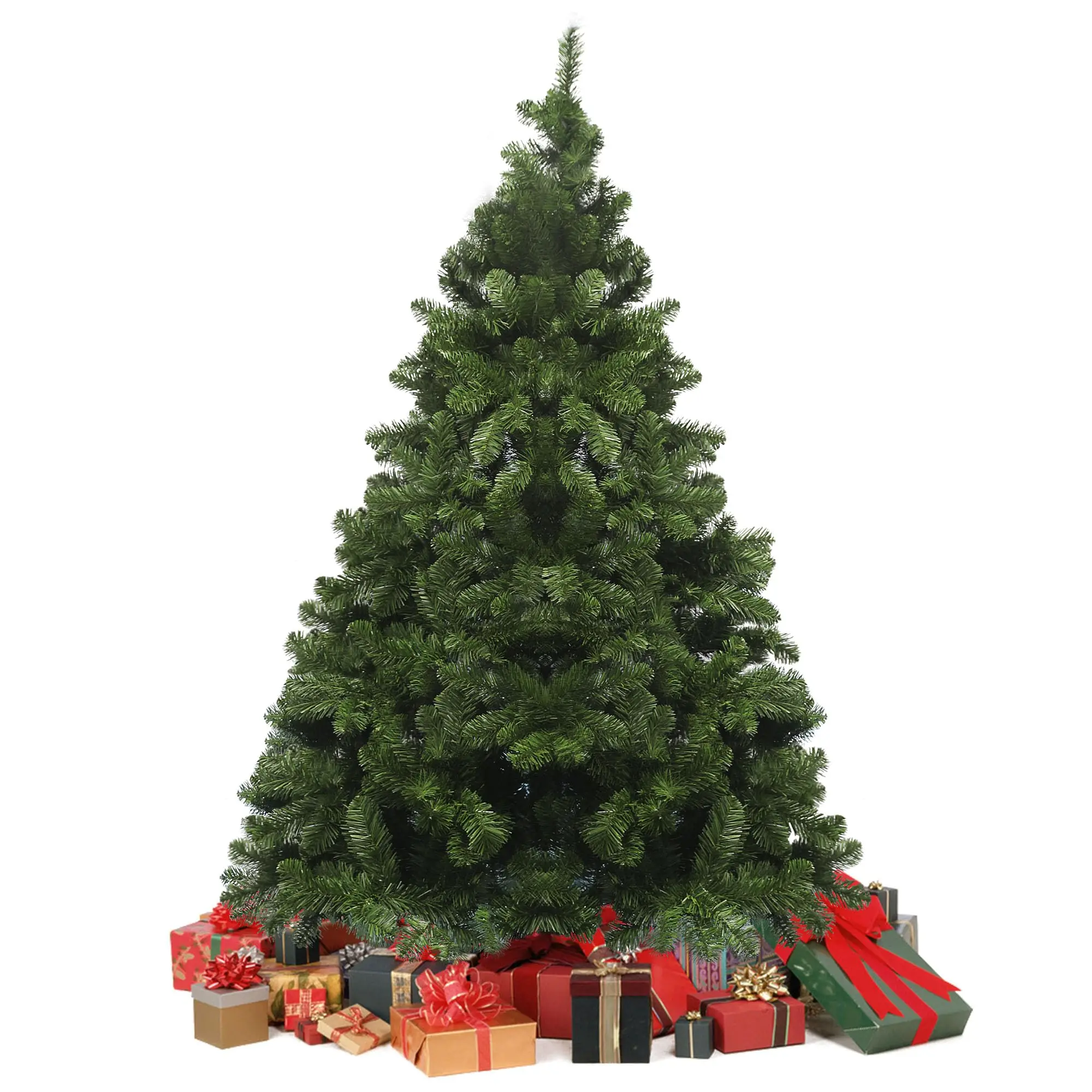 

7ft Christmas Trees, Premium Hinged Artificial Christmas Tree Holiday Pine Trees with PVC Branch Tips Easy Assembly Metal Stand