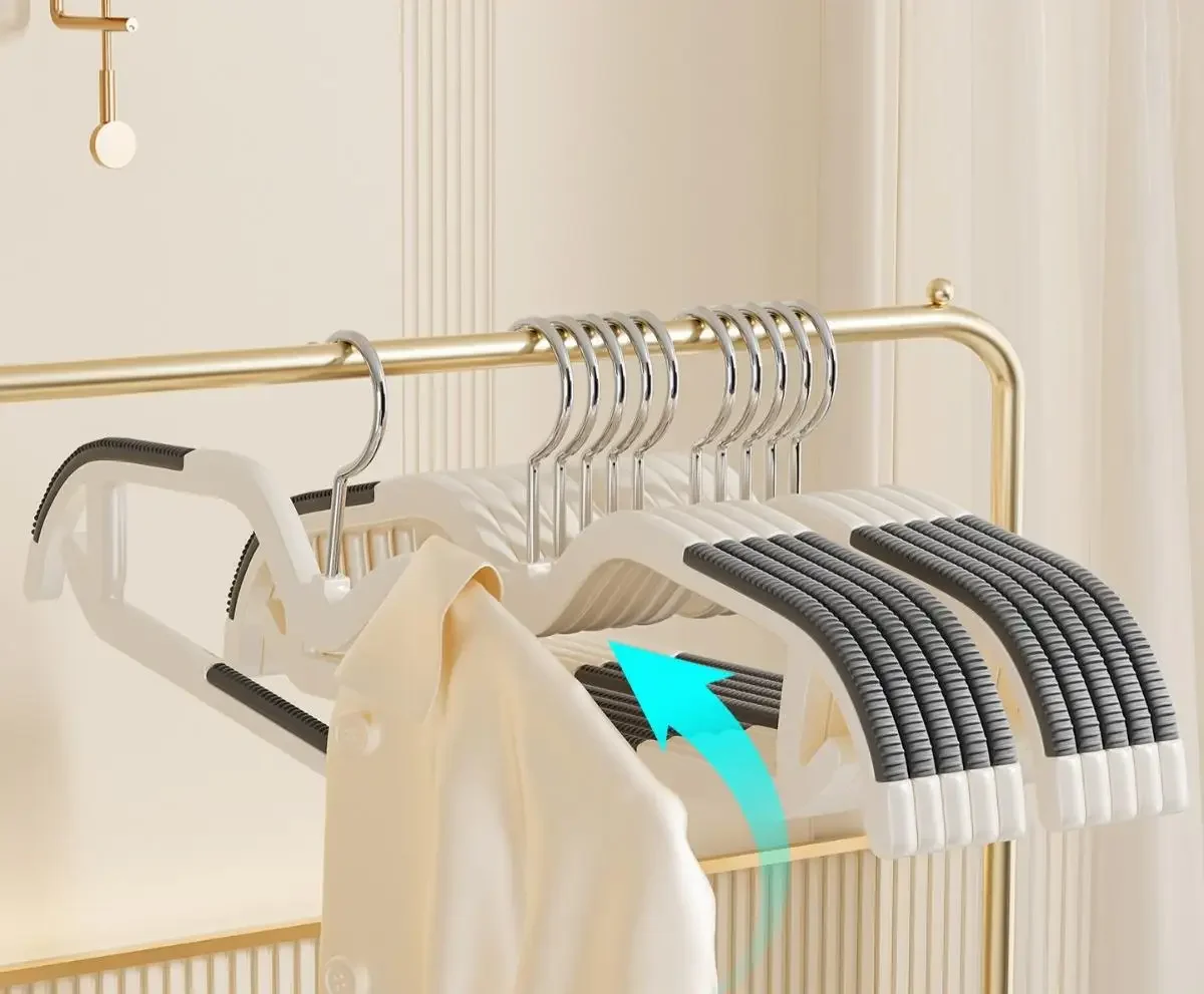 Short Neck Non-slip Clothes Hanger Home Use Space Saving Neck Narrowing Low Hanger Storage High Aesthetic Anti-Shoulder Corner