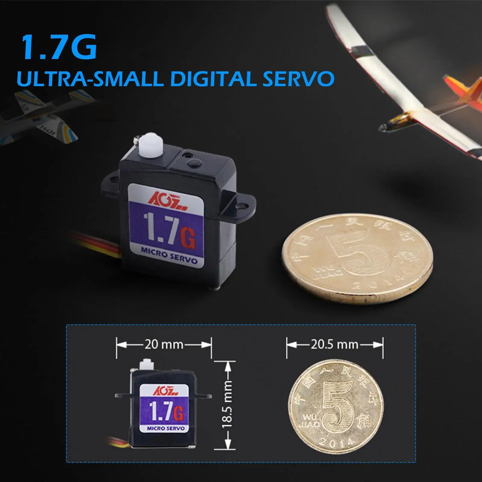 Servo JST Ultra Nano Sub C017CLS 0.050sec Digital Micro Servo Motor 1.7g For RC Car Plane Drone Robots Boat New Hot