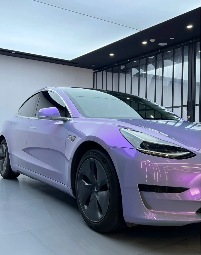 Wholesale High Quality Full Body Colored PPF Self Healing TPU Magic Candy Flip Grey Purple Change Film Wrap Vinyl Roll for Car