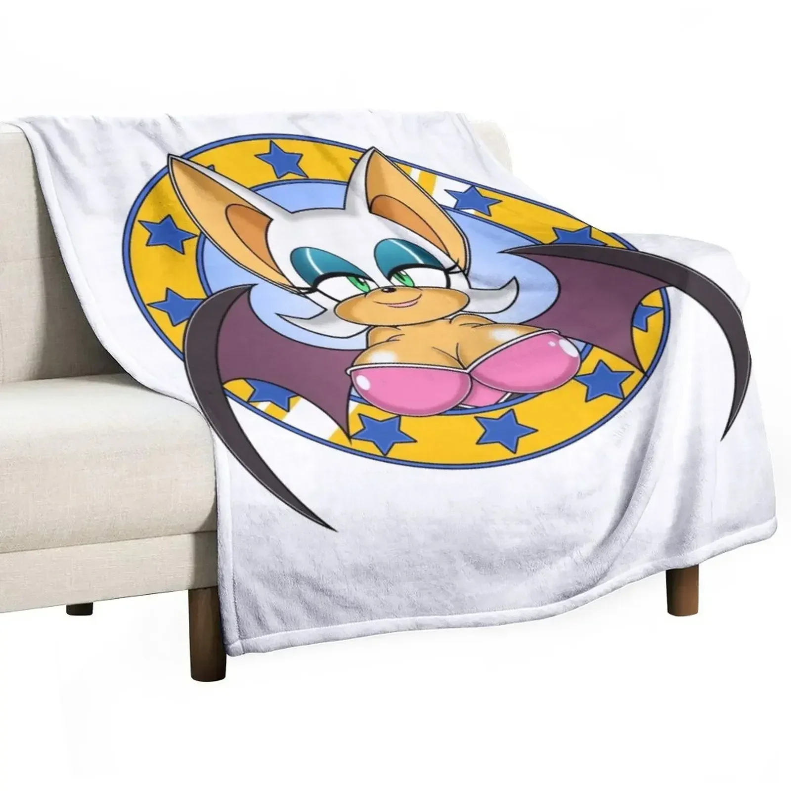 

Rouge the Bat Throw Blanket Custom wednesday Camping Blankets