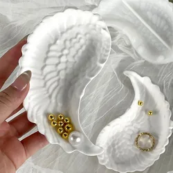 Wing Shape Storage Tray Sillicone Mold DIY Handmade Plaster Epoxy Resin Feather Jewelry Dish Casting Molds Home Decor Supplies