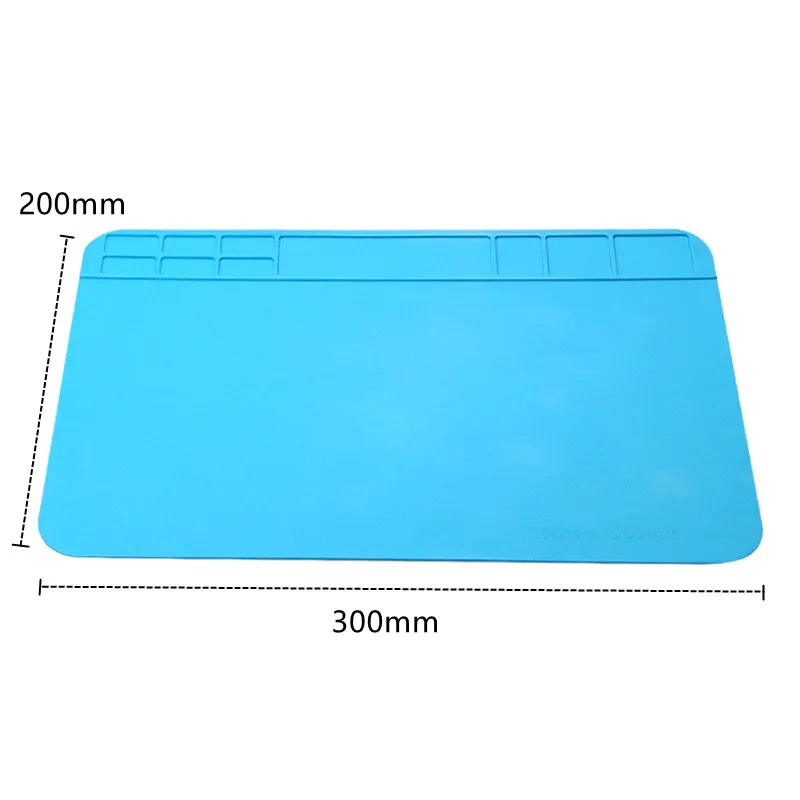 300 * 200mm Electronics Repair Mat Heat-resistant Insulation Silicone Soldering Magnetic Repair Pad for BGA Soldering Station