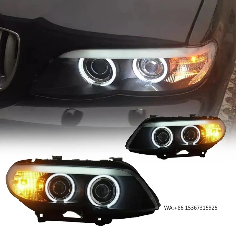 

Headlight Angel Eyes with Projector Lens Headlights 2004-2006 X5 Led Car