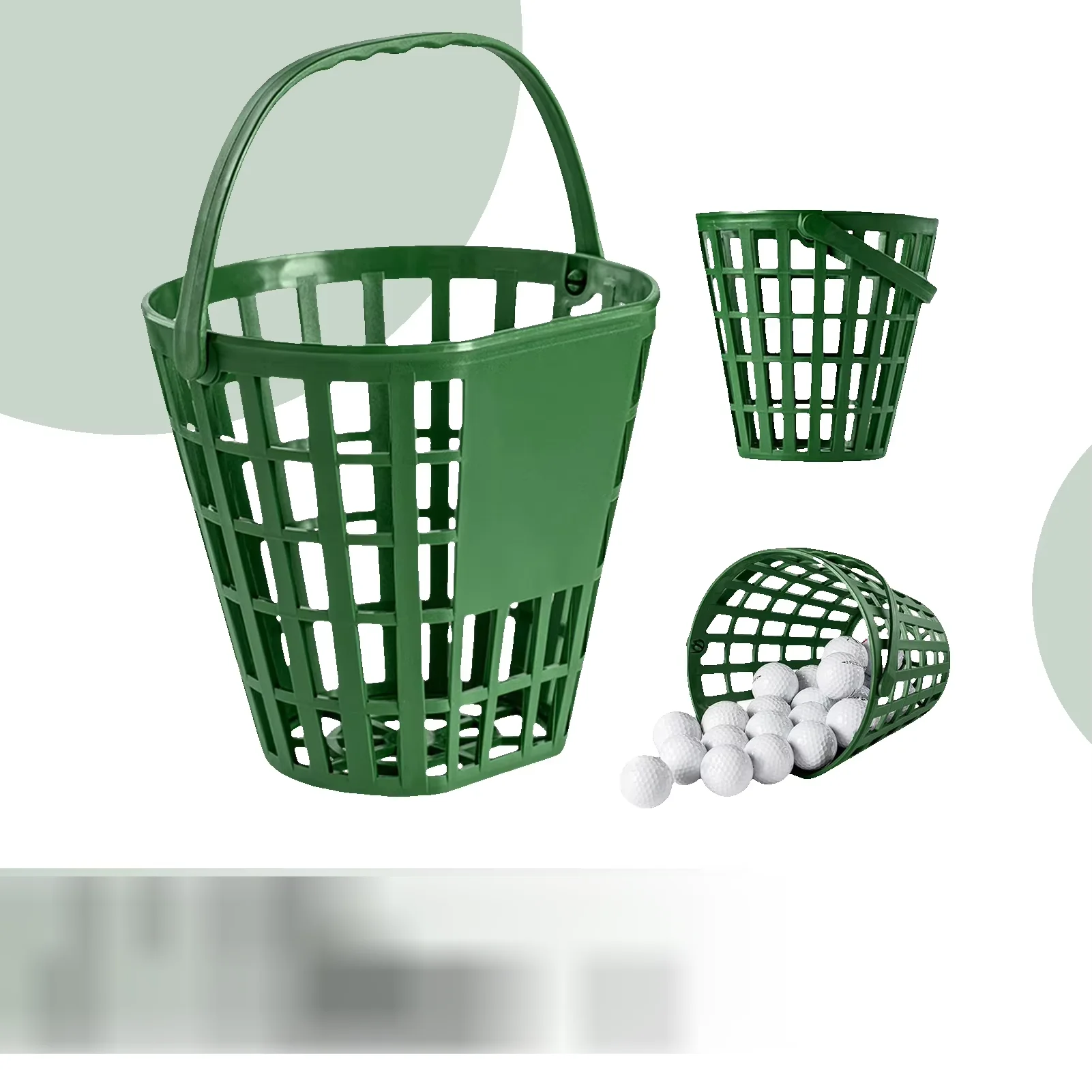 Golfball Hoop Ball Storage Portable Ball Basket Storage Bucket Container Practice Golf Range Basket Can Hold 50 Balls