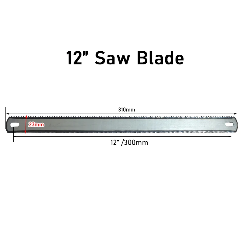 12" Double Teeth Hacksaw Replacement Blades 8T/24T  Fine/Coarse Teeth 300mm Hand Saw Blade for Cutting Wood Metal