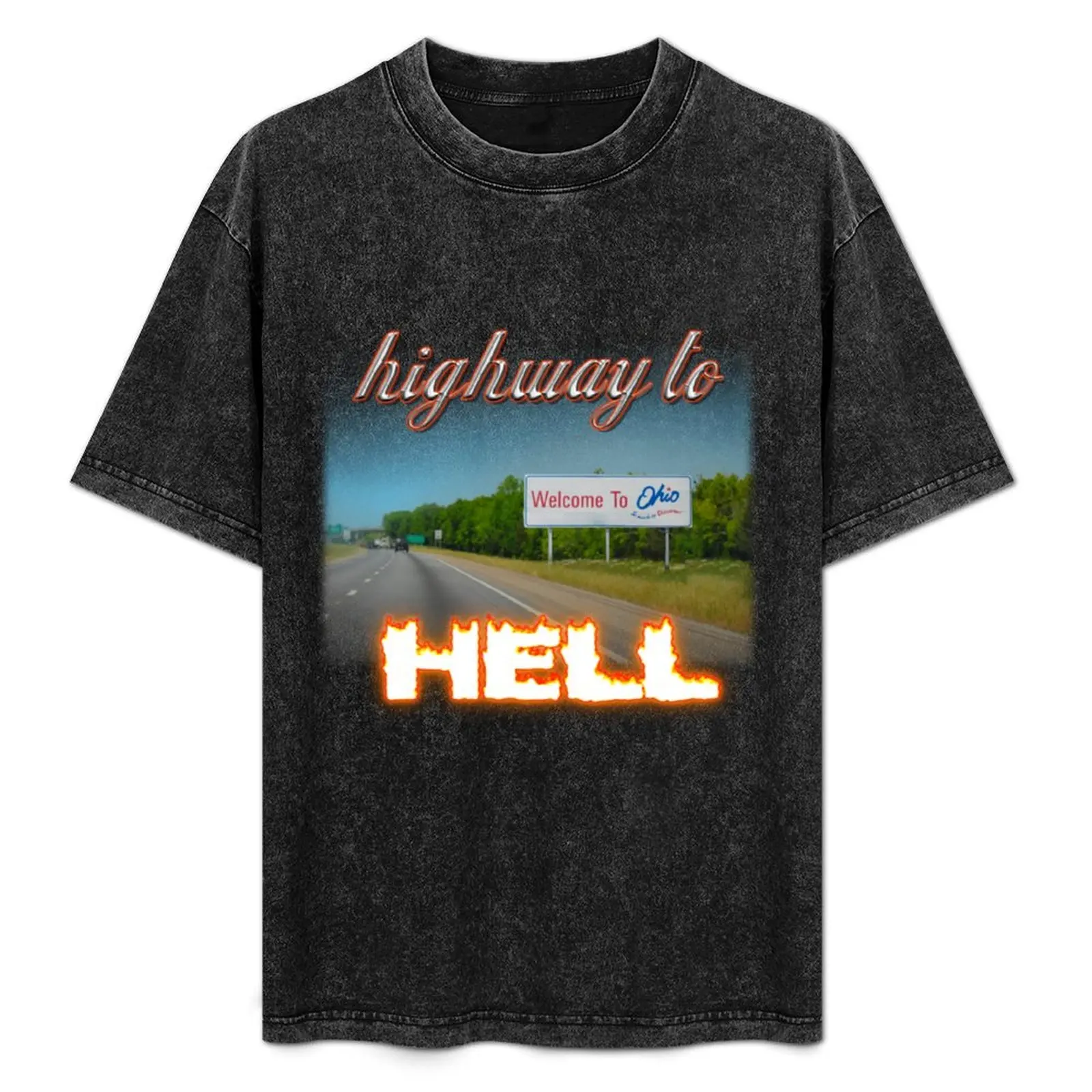 

2025 Welcome To Ohio Highway To Hell T-Shirt Graphics for A Boy Quick-drying Mens T Shirt Graphic