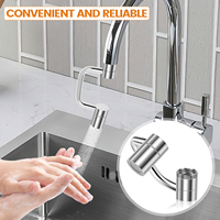 Adjustable Stainless Steel Faucet Extender Adjustable 1080° Rotating Kitchen Sink Faucet Robotic Arm Universal for Home Kitchen
