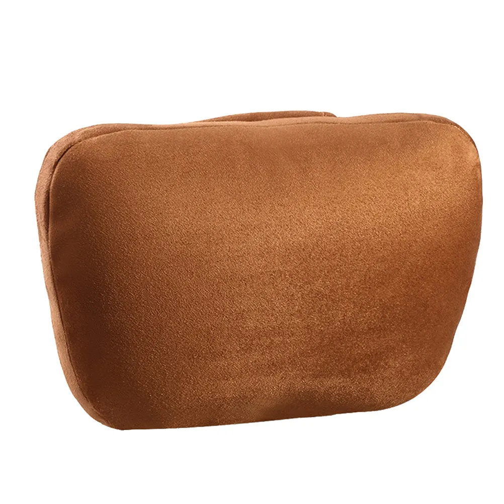 Car Headrest Pillow Universal Adjustable Neck Support Cushion for Driving Sitting Long Trips Posture Correction Brown