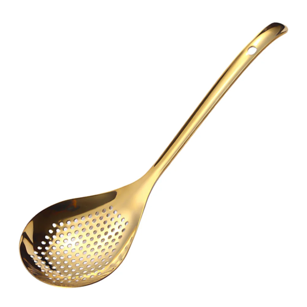 

Stainless Steel Strainer Spoon Kitchen Filtering Tool For Frying Noodles Dumplings Hot Pot Slotted Colander