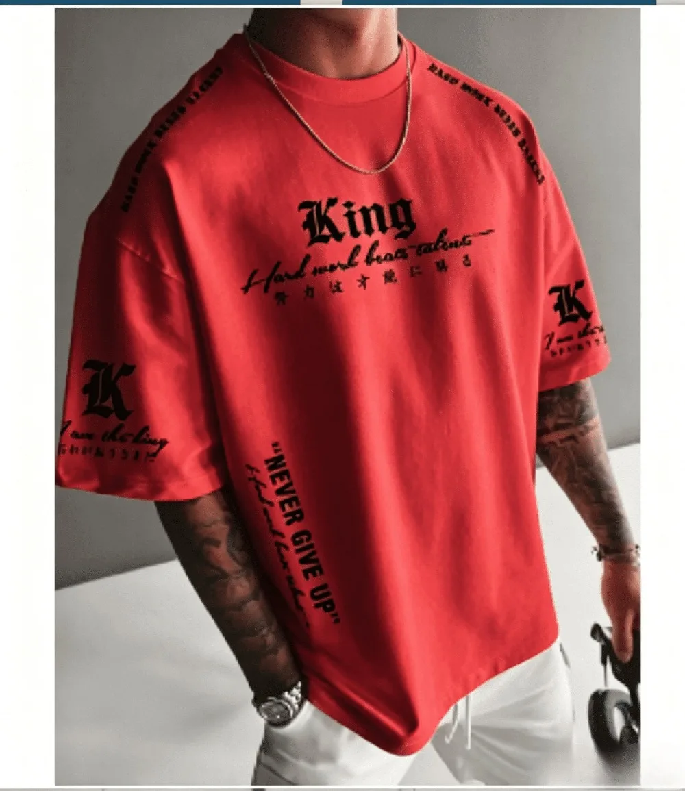 Retro Gothic King Multi-Color 3DPrintout Breatha Quick-Dry Men's Large-Sized T-Shirt Outdoor Leisure Sport Parent-child Clothing