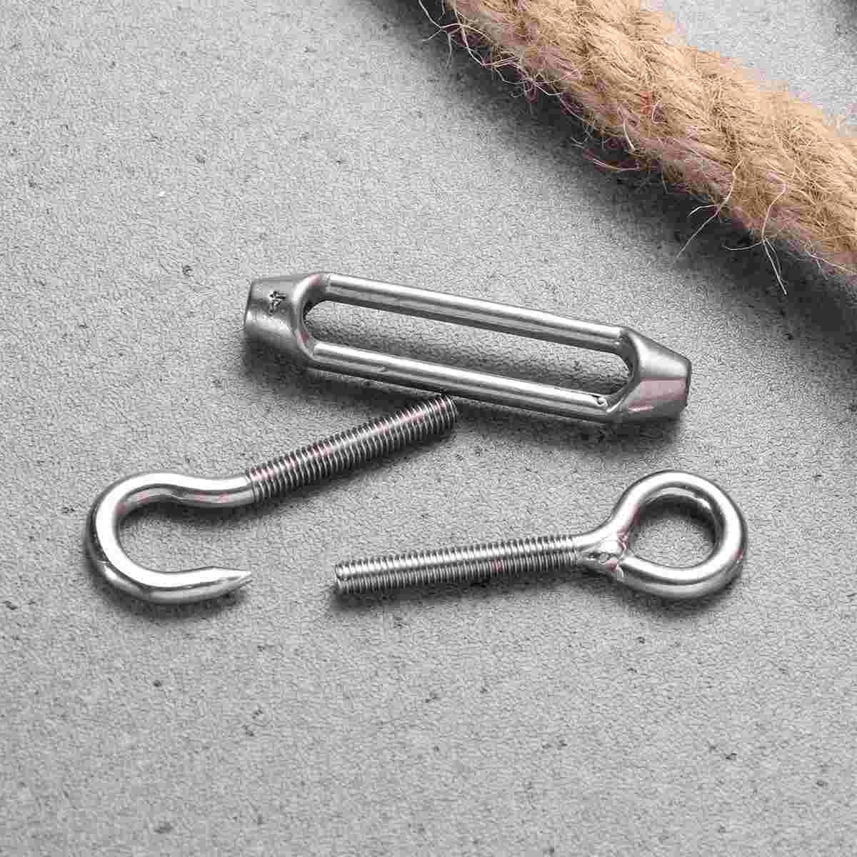 5pcs Stainless Steel Turnbuckle Wire Rope Tension Hook turnbuckle Wire tension Rope wire turnbuckle