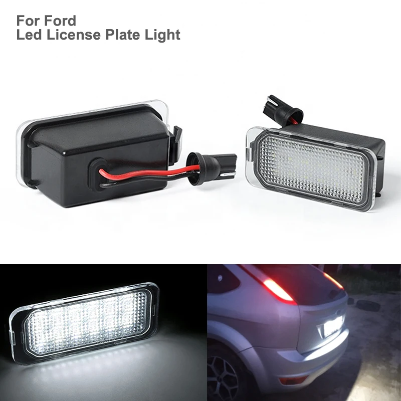 

2Pc SMD LED Number Licence Plate Light Assembly Cool White Lamps Bulb For Ford Kuga Mondeo Focus S-Max B-Max C-Max Fiesta Ranger