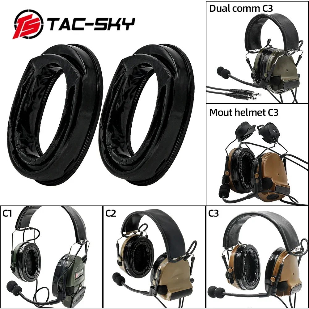 TAC-SKY COMTA I II III Tactical Headsets Earmuffs Replacement Accessories Sight Silicone  Ear Pads