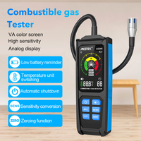 MESTEK Combustible Gas Detecter High Sensitivity Analog Display Flammable Natural Methane Gas Leak Meter 0-10000ppm Dual Alarm