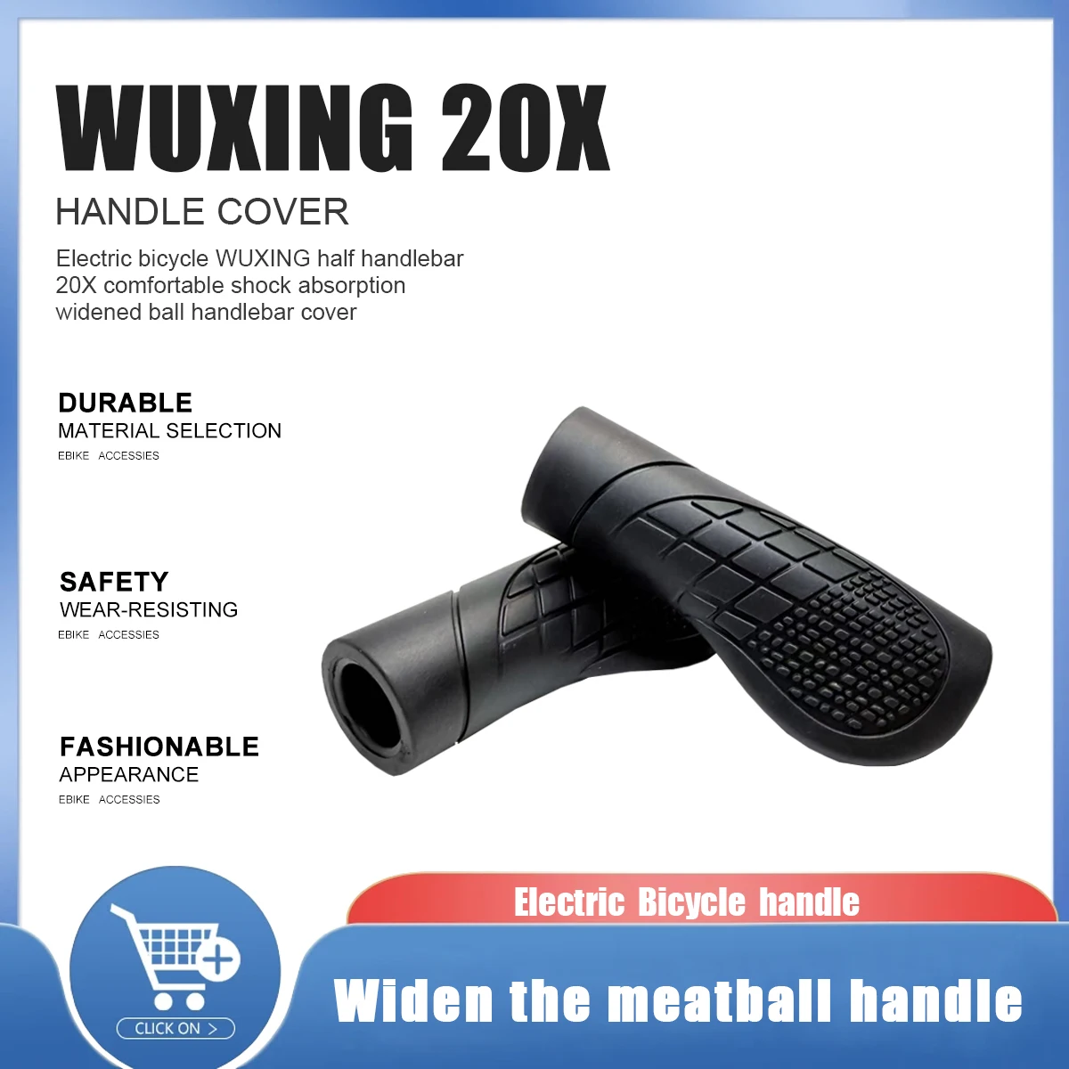 

MTB Mountain EBike Rubber Handle left and right Bar Grips Non-slip Cover Bicycle Cycling Parts 2 pairs/3 pairs/4 pairs