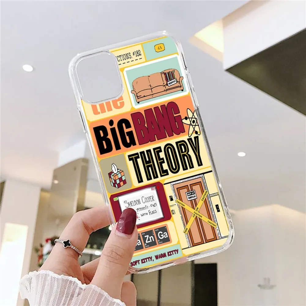 The Big Bang Theory Phone Case For Iphone 15 11 13 14 Pro Max 7 8 Plus X Xr Xs Max Se2020 12mini Transparent Cover