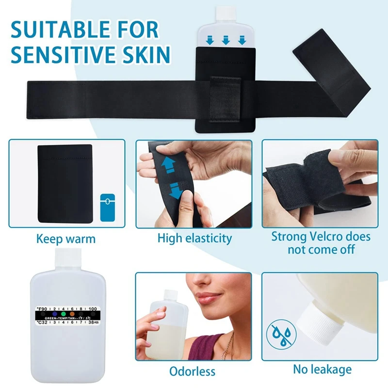14Pcs Urine Test Complete Kits 2 Portable Empty Bottles 10 Adhesive Temperature Sensitive Test Strips Insulation Bag