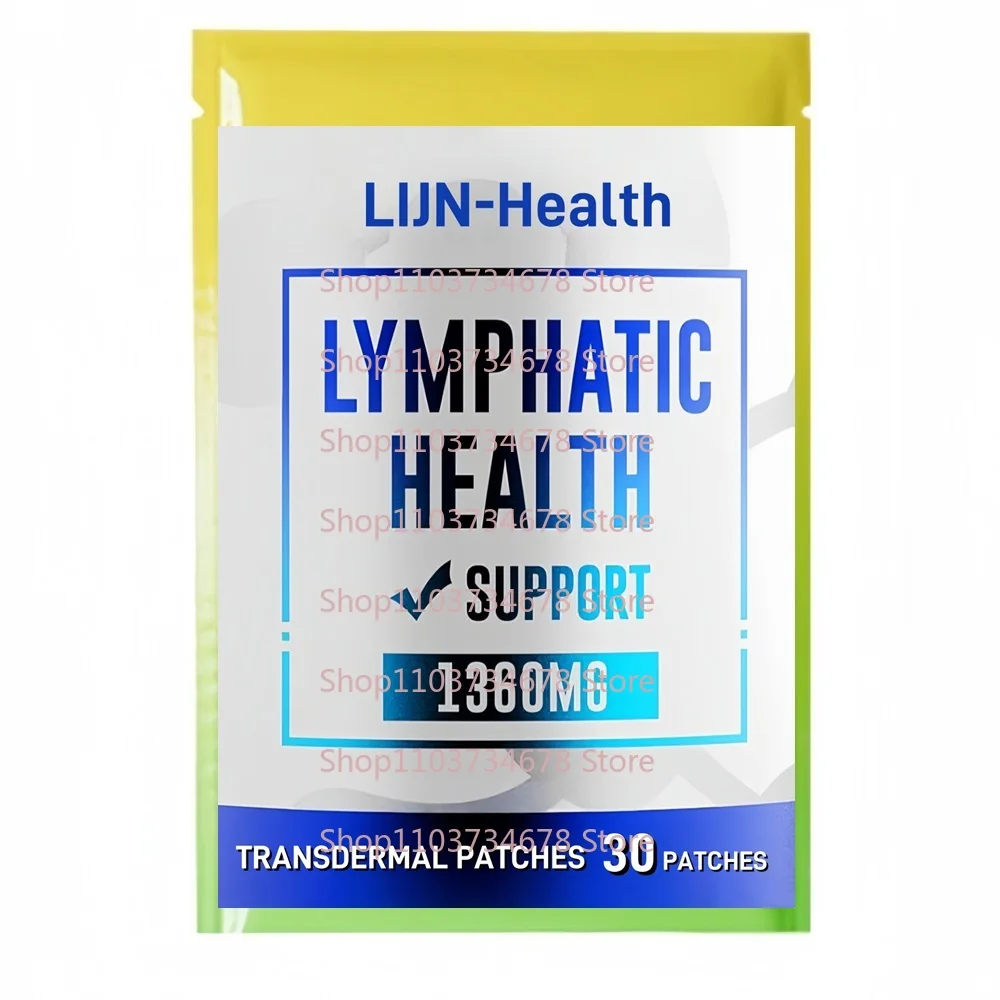 30 remendos de suporte linfático remendos transdermicos com dente de leão, bardana, equinácea para drenagem linfática e suporte imunológico