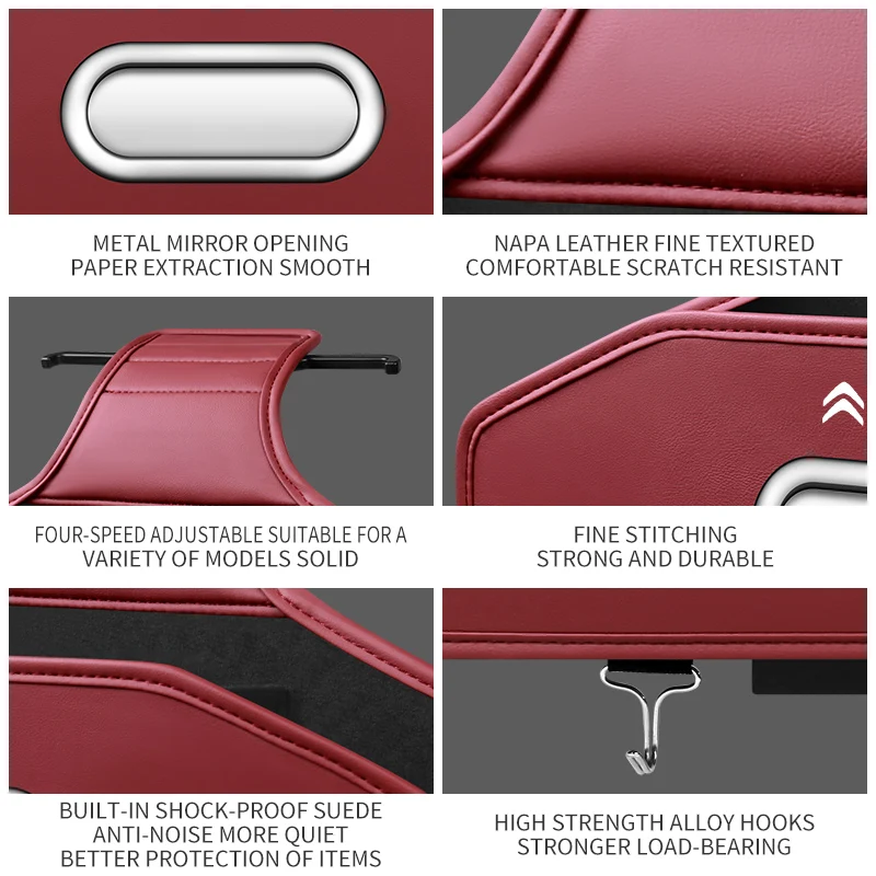 لسيتروين C3 Aircross C5 Aircross Berlingo SpaceTourer صندوق تخزين منظم المقعد الخلفي للسيارة مع صندوق مناديل وحامل أكواب