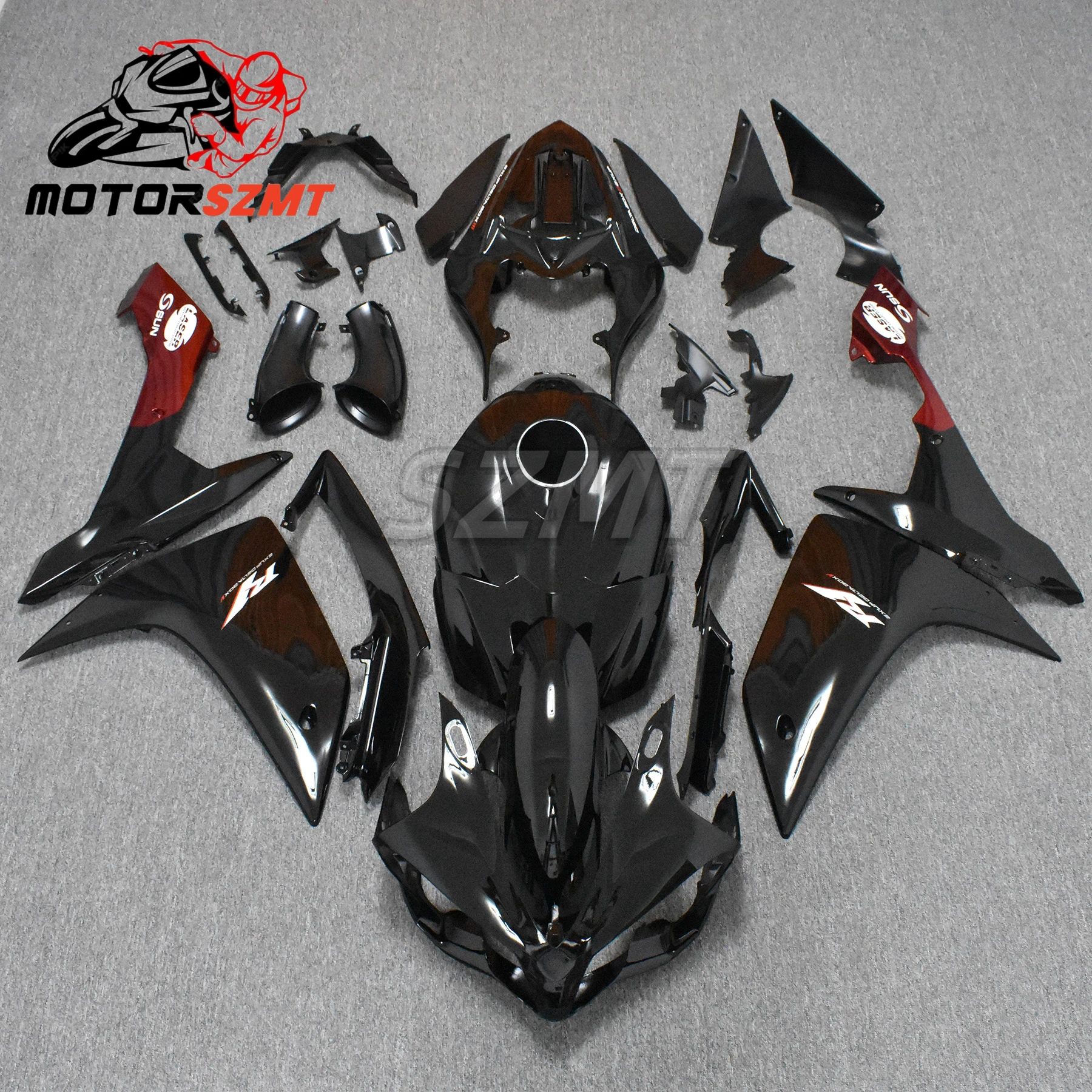 

Injection molding Lowest price fairing kit for YAMAHA fairings YZFR1 2007 2008 red black Santander 07 08 YZF R1