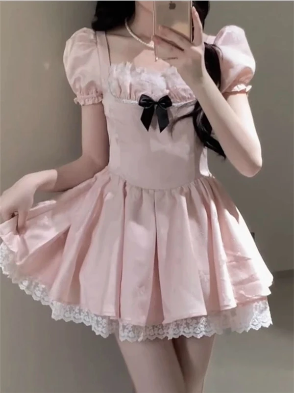 

Летнее платье Summer Fairy T Princ Dr для женщин: красивое, с пышными рукавами, короткое, с эффектом похудения, А-силуэт, с завышенной талией, милое и элегантное.