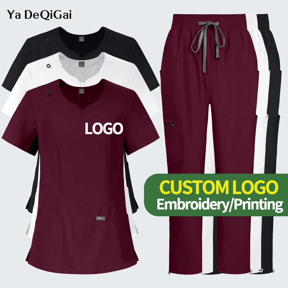 Custom LOGO Workwear High-quality Spa Lab Clothes Medical Surgery Uniform Hospital Scrub Set Pharmacy Supplies Nurse Dental Suit