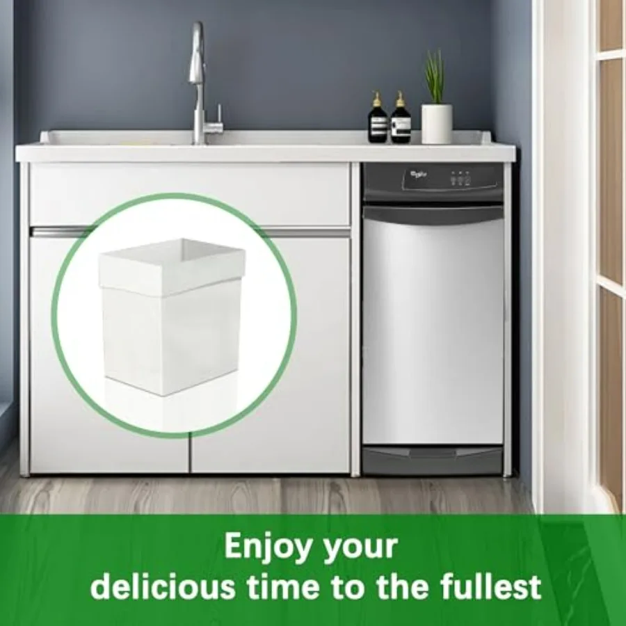 Sacs de compacteur poubelle robustes de 15 gallons avec conception étanche de 2,6 mil d'épaisseur pour compacteurs de 15 pouces, ajustement parfait pour Maytag et J