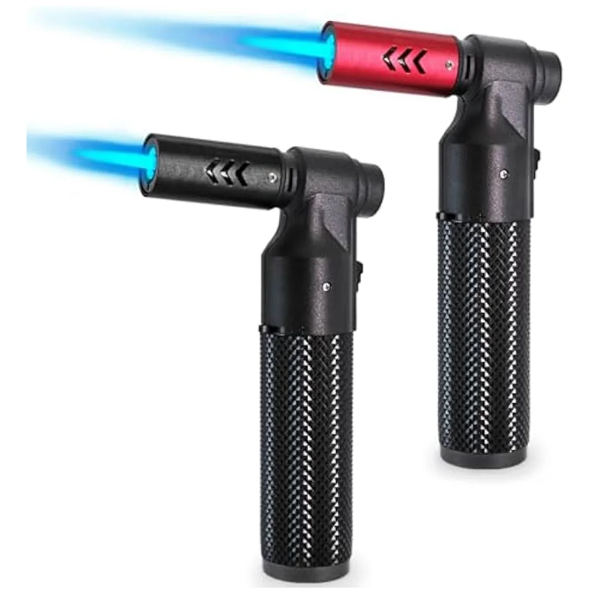 AA05 2Pcs Torch Lighter Jet Flame Portable Torch Adjustable Blow Torch for Camping Grill Baking Soldering