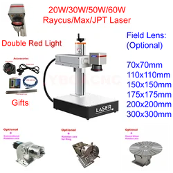 Ultraviolet Ray Purple Cold Light 3W 5W JPT UV Laser CO2 Metal Pipe 30W 40W Laser Marking Machine With Rotary Axis