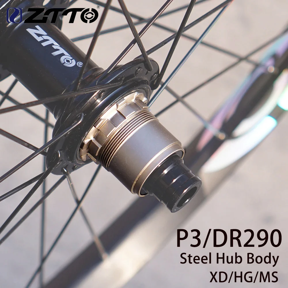 ZTTO MTB P3 Hub Driver Steel Freehub Body P3 Wheelset DR290 Hub Driver XD HG MS 6 Pawls System Driver 135x10 QR 142x12 Thru Axle