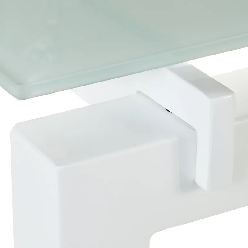 Contemporary Glass L-Shaped Home Office Desk, White computer desks  mesas para computador