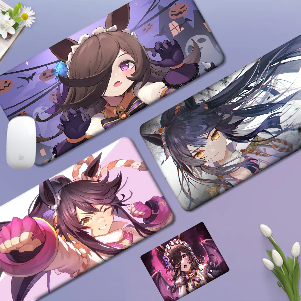 Uma Musume Pretty Derby 80x30cm XL Lockedge Desktop Desk Mat Kawaii Gaming Accessories Students Writing Pad