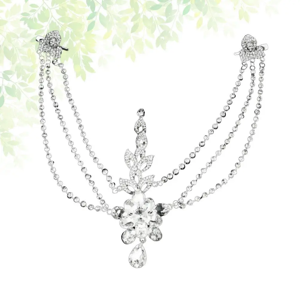 Crystal Alloy Forehead Chain for Women – Wedding, Party, Prom, Birthday, Renaissance & Dance Performance
